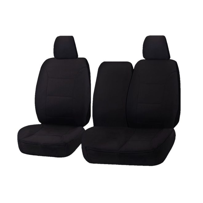 Seat Covers for HYUNDAI ILOAD TQ 1-5 08/2008 – 05/2021 SINGLE/CREW CAB UTILITY VAN FRONT BUCKET + _ BENCH WITH FOLD DOWN ARMREST CHALLENGER – Black