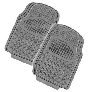 VELOCITY 2-Piece Car Mat – [Rubber] – Grey