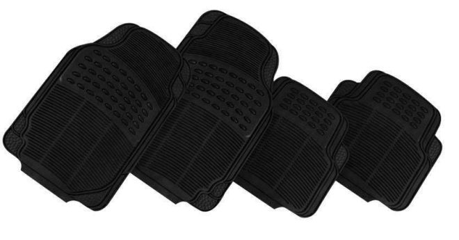 THUNDER 4-Piece Car Mat – [Rubber] – Black