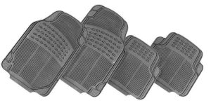 THUNDER 4-Piece Car Mat – [Rubber] – Grey