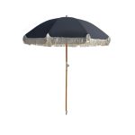 Havana Outdoors Beach Umbrella Portable 2 Metre Fringed Garden Sun Shade Shelter