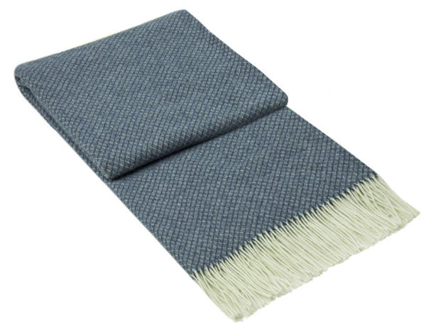 Chiswick Throw – Merino Wool/Cashmere – Navy