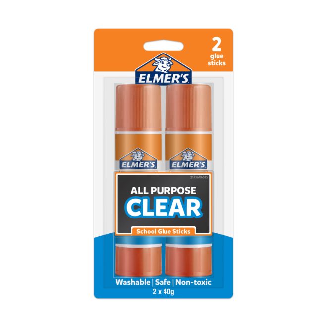 ELMER’S School Glue Sticky 40G Pack of 2 Box of 6