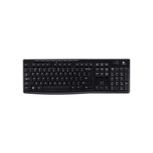 LOGITECH K270 2.4 GHz Wireless Full Size Keyboard 128-bit AES encryption 24-month battery life Spill resistant Durable UV-coated keys