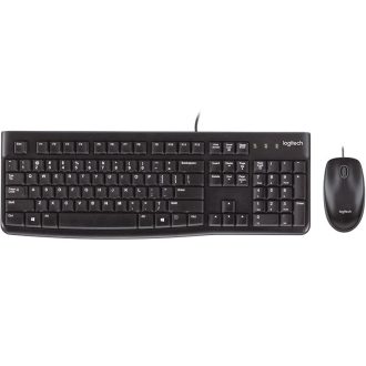 LOGITECH MK120 Keyboard & Mouse Combo Quiet typing and Spill resistant High-definition optical tracking Thin profile 3yr