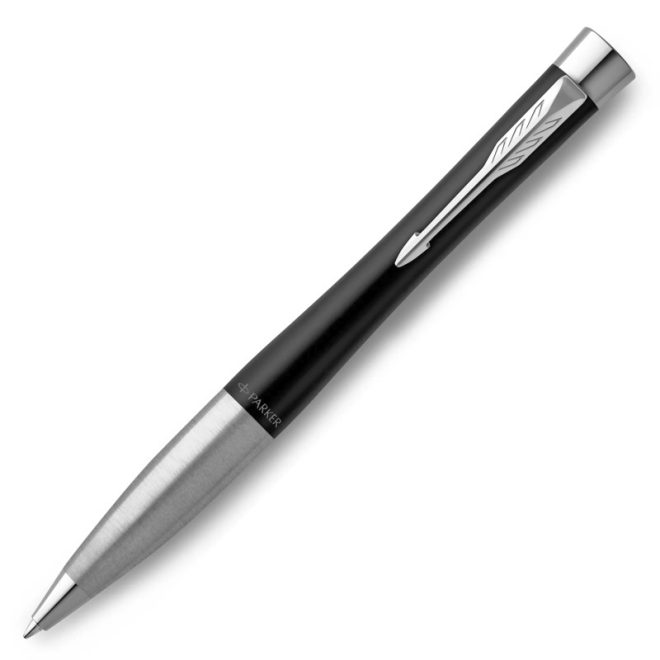 PARKER Urban Twist Ballpoint Pen –  Black with Chrome Trim