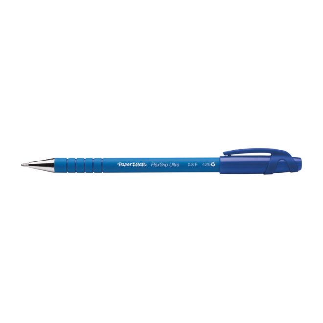 PAPER MATE Flex Grip Ball Pen 0.8mm Box of 12 – Blue