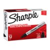 SHARPIE Metal Finish Permanent Marker Bullet Tip Box of 12 – Black