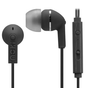 MOKI Noise Isolation Earbuds with microphone & control – Black