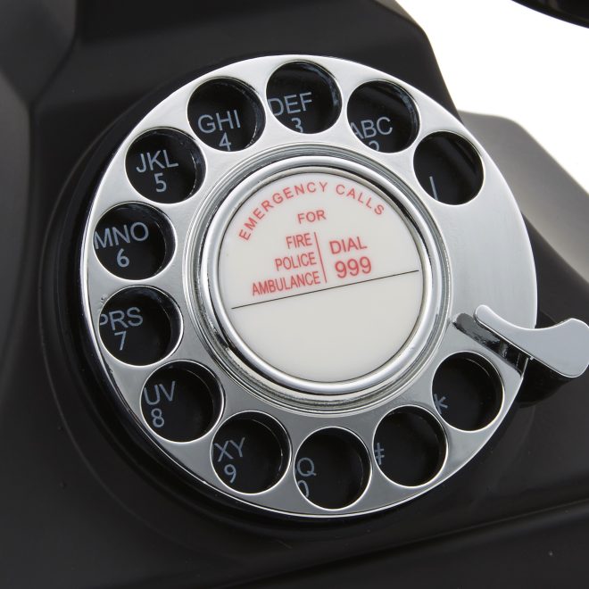 GPO RETRO GPO 200 ROTARY TELEPHONE – BLACK