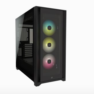 CORSAIR 5000X RGB TG E-ATX, ATX, USB Type-C, 3x 120mm TGB Front, Radiator 360mm. 7+2 PCI, 4x 2.5′ SSD, 2x 3.5′ HDD. VGA 420mm. Tower Case