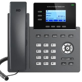 GRANDSTREAM GRP2603P 3 Line IP Phone, 6 SIP Accounts, 132×48 Backlit Screen, HD Audio, Powerable Via POE