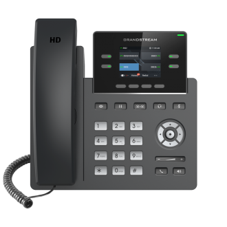 GRANDSTREAM GRP2612P 4 Line IP Phone, 2 SIP Accounts, 320×240 Colour Screen, HD Audio, Powerable Via POE