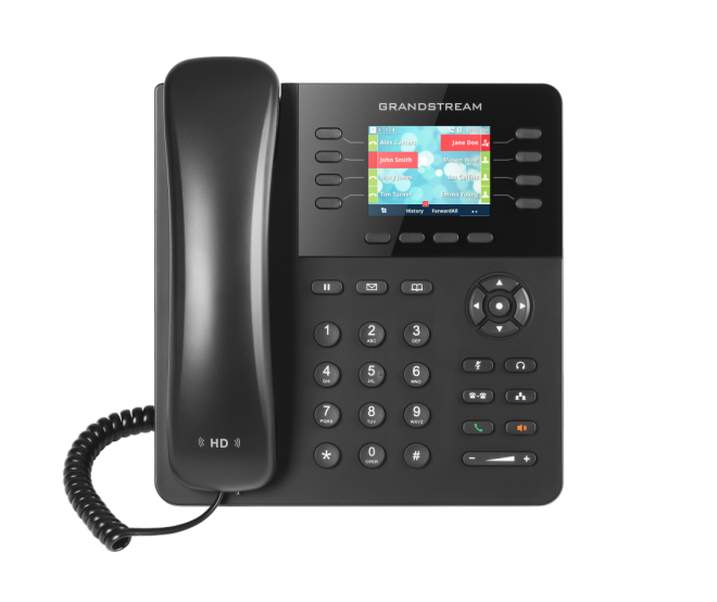 GRANDSTREAM GXP2135 8 Line IP Phone, 4 SIP Accounts, 320×240 Colour LCD Screen, HD Audio, Built-In Bluetooth, Powerable Via POE