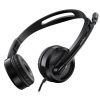 RAPOO H100 Wired Stereo Headsets – HD Voice Rotary Microphone Volume Adjustment 3.5mm