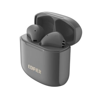 EDIFIER TWS200 PLUS TWS Stereo Wireless Earbuds – Qualcomm aptX, Dual Microphone,13mm LCP Diaphragm, Frequency Equalization,6+18Hr Earphone Grey