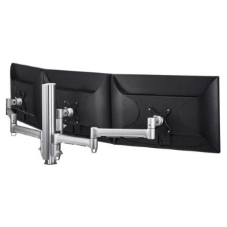 Atdec AWM Triple monitor arm solution – 710mm &amp 130mm articulating arms – 400mm post – bolt