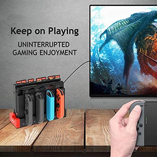 4 in1 Charger Station Stand for Nintendo Switch Joy-con with LED Indication