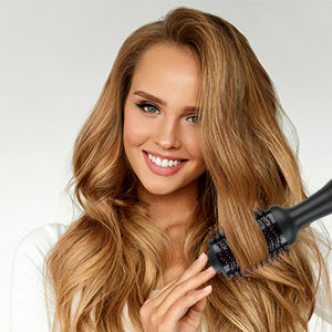 Hot Air One-Step Hair Dryer Negative Ion Anti-Frizz Blowout for Drying,Straightening, Curling and Volumizer (AU Plug)