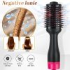 Hot Air One-Step Hair Dryer Negative Ion Anti-Frizz Blowout for Drying,Straightening, Curling and Volumizer (AU Plug)