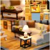 Dollhouse Miniature with Furniture Kit Plus Dust Proof and Music Movement – M9 (1:24 Scale Creative Room Idea)