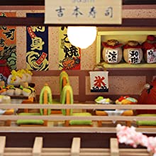 Dollhouse Miniature with Furniture Kit Plus Dust Proof and Music Movement – Asia (1:24 Scale Creative Room Idea)