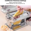 Pasta Maker Manual Steel Machine with 8 Adjustable Thickness Settings