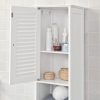 Freestanding Tall Bathroom Cabinet 170x32x30 cm