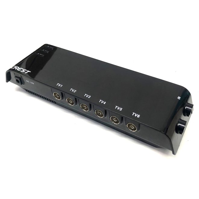 Crest UHF VHF Digital TV Signal Splitter Distributor – 6 Outputs