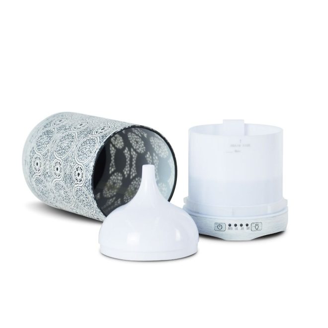 activiva 260ml Metal Essential Oil and Aroma Diffuser – White