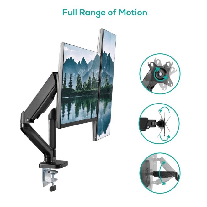 activiva ErgoLife Monitor Screen Steel Gas Spring Monitor Arm – Dual Monitor