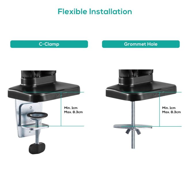 activiva ErgoLife Monitor Screen Steel Gas Spring Monitor Arm – Dual Monitor