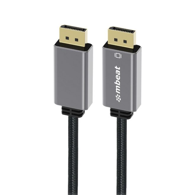 mbeat Tough Link 1.8m Display Port Cable v1.4 – Space Grey