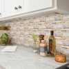 9PCS Mosaic Marble Bricks Self-adhesive Bathroom Kitchen Wall Tile Sticker – Golden Fawn