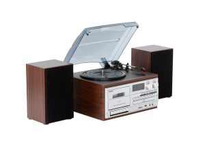 Home Entertainment System. – Brown and Silver