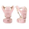 Adjustable Ergonomic Infant Baby Carrier With Hip Seat Stool Wrap Sling Backpack – Pink