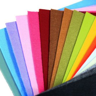 80PCS Non Woven Felt Fabric Sheets 15X15cm Mixed Color Kids Handcraft DIY Art