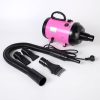 2800W Dog Dryer High Velocity Pet Dog Pet Blow Dryer Adjustable Speed 4 Nozzles – Pink