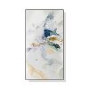 Abstract Watercolour Style Black Frame Canvas Wall Art – 40×80 cm