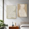 Abstract Line 2 Sets Gold Frame Canvas Wall Art – 40×60 cm