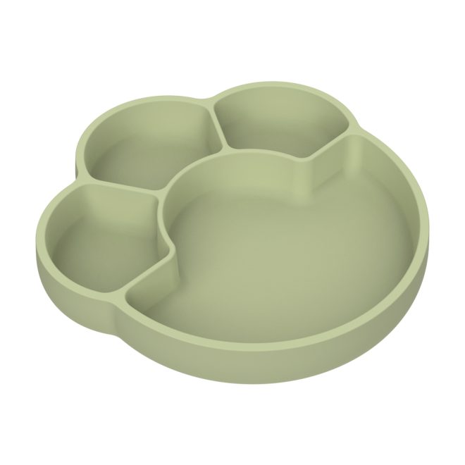 Remi Silicone Divider Plate – Avocada Cream