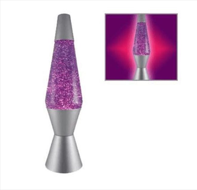 Diamond Glitter Lamp – Silver and Purple