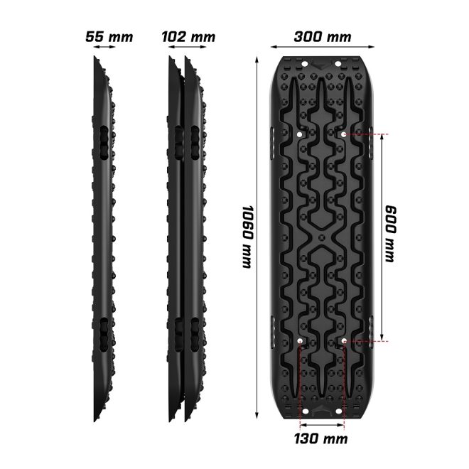 X-BULL Recovery tracks Sand tracks KIT Carry bag mounting pin Sand/Snow/Mud 10T 4WD-Gen3.0 – Black