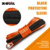 X-BULL Winch Rope Dyneema Synthetic Rope 5.5mm x 13m Tow Recovery Offroad 4wd. – Orange