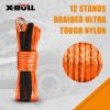 X-BULL Winch Rope Dyneema Synthetic Rope 5.5mm x 13m Tow Recovery Offroad 4wd. – Orange