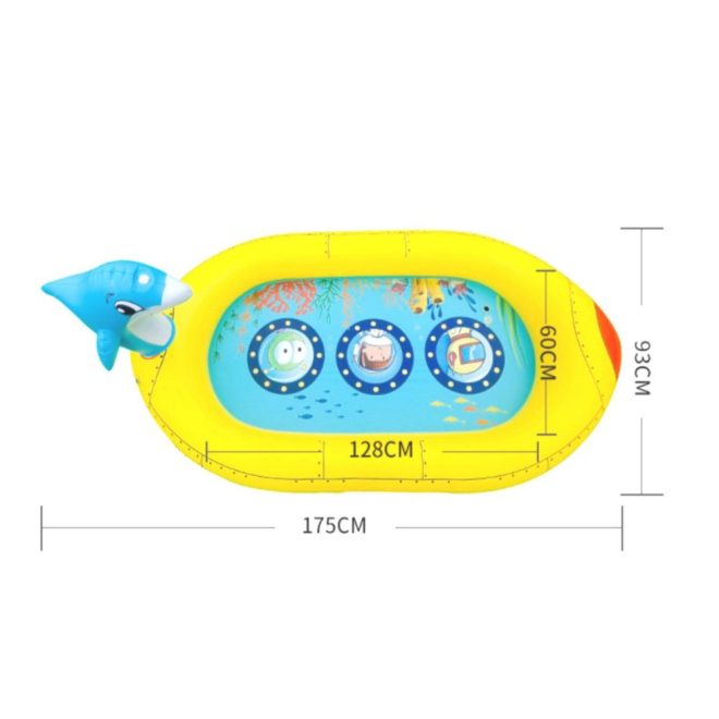 Inflatable Sprinkler Pool for Kids – Submarine