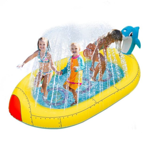 Inflatable Sprinkler Pool for Kids – Submarine