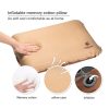 Self Inflating Camping Pillow with Ergonomic Support – Gold