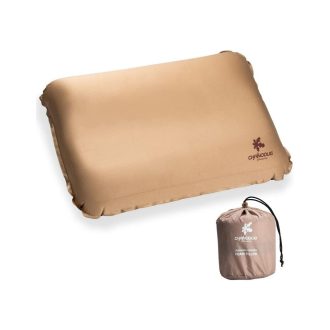 Self Inflating Camping Pillow with Ergonomic Support