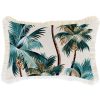 Cushion Cover-Coastal Fringe Natural-Palm Trees Natural – 35×50 cm